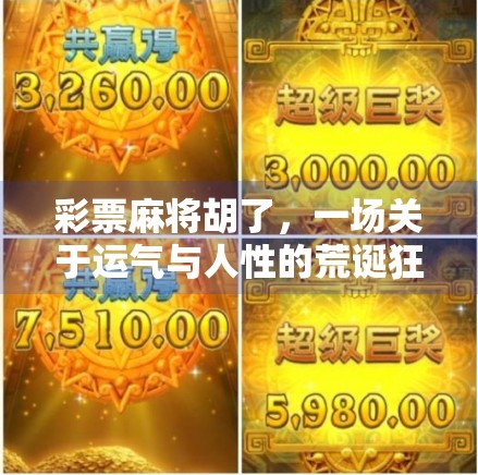 彩票麻将胡了,一场关于运气与人性的荒诞狂欢 彩票麻将胡了,一场关于运气与人性的荒诞狂欢