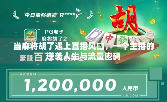 当麻将胡了遇上直播风口,一个主播的逆袭人生与流量密码