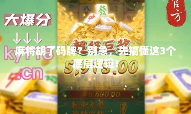麻将胡了码牌？别急，先搞懂这3个底层逻辑！