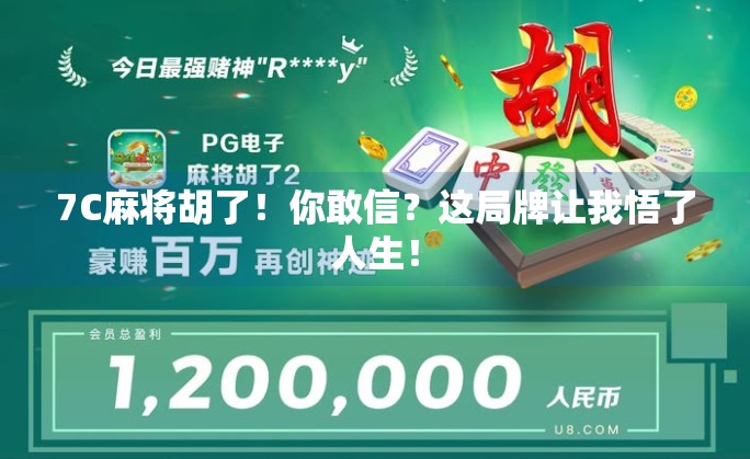 7C麻将胡了！你敢信？这局牌让我悟了人生！