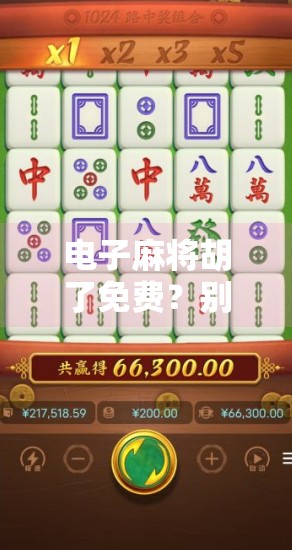 电子麻将胡了免费?别被免费迷惑,背后藏着这些坑你得知道!